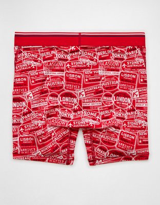 AEO Men's Passport Stamps 6" Ultra Soft Boxer Brief