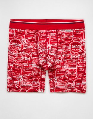 AEO Mens Passport Stamps 6 Ultra Soft Boxer Brief