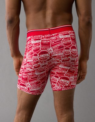 AEO Men's Passport Stamps 6" Ultra Soft Boxer Brief