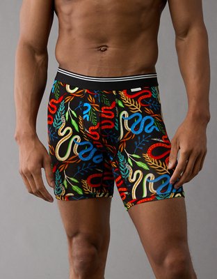 AEO Men's Snakes Stamps 6" Ultra Soft Boxer Brief