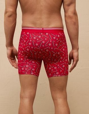 AEO Men's Candy Canes 6" Ultra Soft Boxer Brief