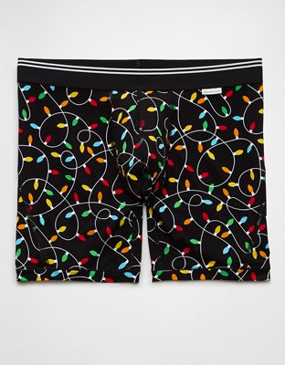 AEO Men's Christmas Lights 6" Ultra Soft Boxer Brief