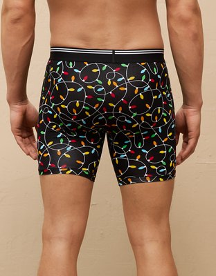 AEO Men's Christmas Lights 6" Ultra Soft Boxer Brief