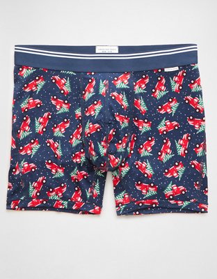 AEO Men's Christmas Trucks 6" Ultra Soft Boxer Brief