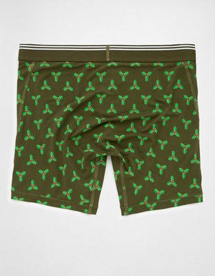 AEO Men's Christmas Holly 6" Ultra Soft Boxer Brief