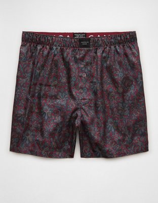 AEO Men's Paisley Satin Pocket Boxer Short