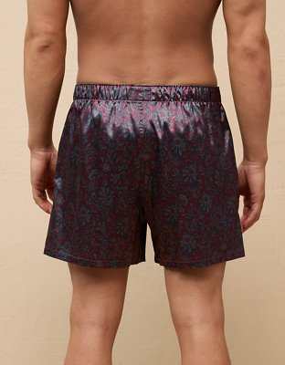 AEO Men's Paisley Satin Pocket Boxer Short