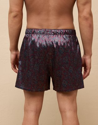AEO Mens Paisley Satin Pocket Boxer Short