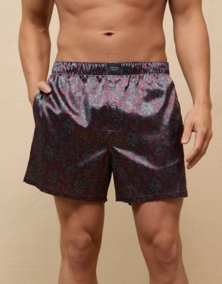AEO Men's Paisley Satin Pocket Boxer Short | American Eagle