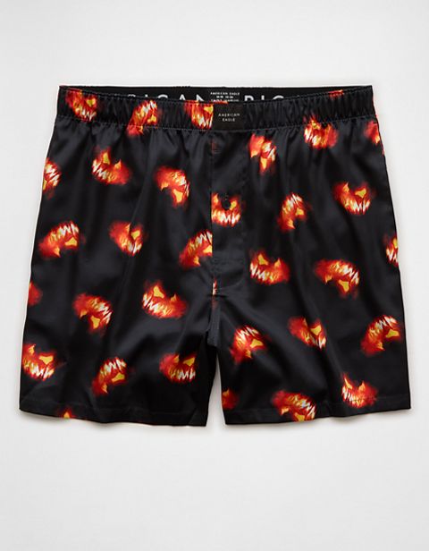 Мужские брюки American Eagle AEO Jack-O-Lantern Halloween Satin Pocket Boxer Short