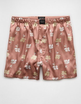 AEO Men's Floral Satin Pocket Boxer Short