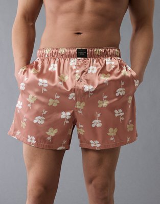 AEO Men's Floral Satin Pocket Boxer Short