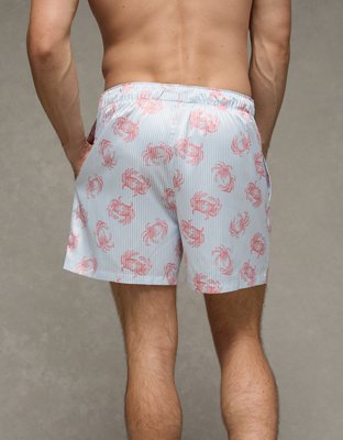 Caleçon boxeur à poche en satin imprimé de nourriture pour hommes AEO