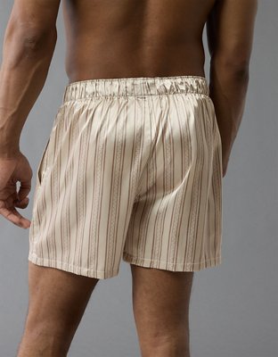 AEO Mens Striped Satin Pocket Boxer Short