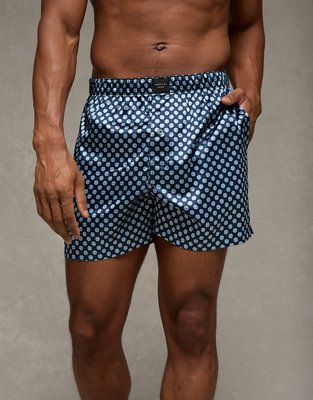 Caleçon boxeur à poche en satin boussole pour hommes AEO
