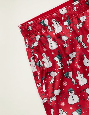 Трусы-боксеры AEO Snoopy для мужчин, атлас — American Eagle, цвет: Яркий красный — фото 4