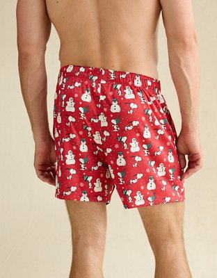 AEO Men's Snoopy Satin Pocket Boxer Short