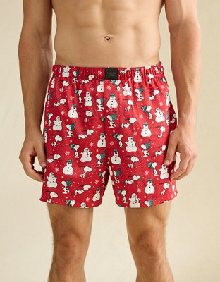 AEO Men's Snoopy Satin Pocket Boxer Short