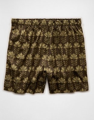 AEO Short Bóxer de Satén con Bolsillo para Hombre