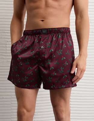 AEO Men's Holly Satin Pocket Boxer Short