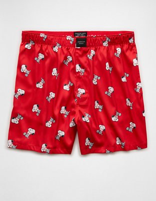AE Men's Snoopy Satin Pocket Boxer Short | American Eagle