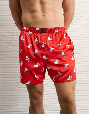 AE Men's Snoopy Satin Pocket Boxer Short | American Eagle