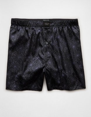 AEO Men's Spider Webs Satin Pocket Boxer Short