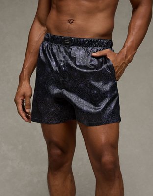AEO Men's Spider Webs Satin Pocket Boxer Short