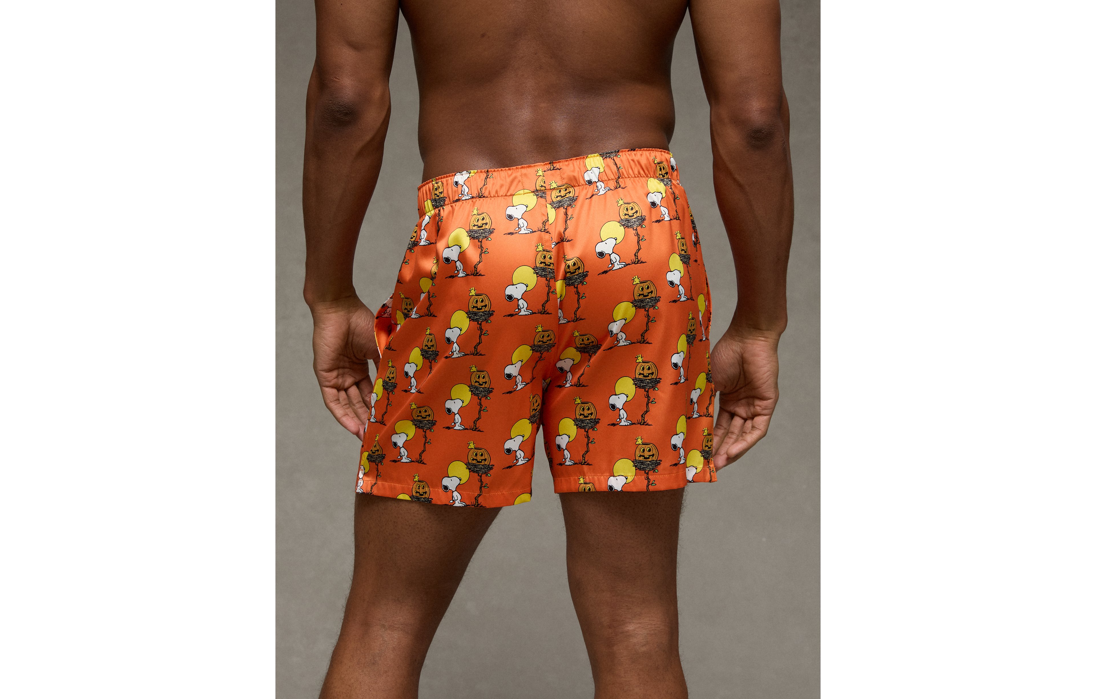 AEO Men's Halloween Snoopy Satin Pocket Boxer Short