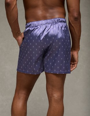 Caleçon boxeur à poche en satin araignées pour hommes AEO