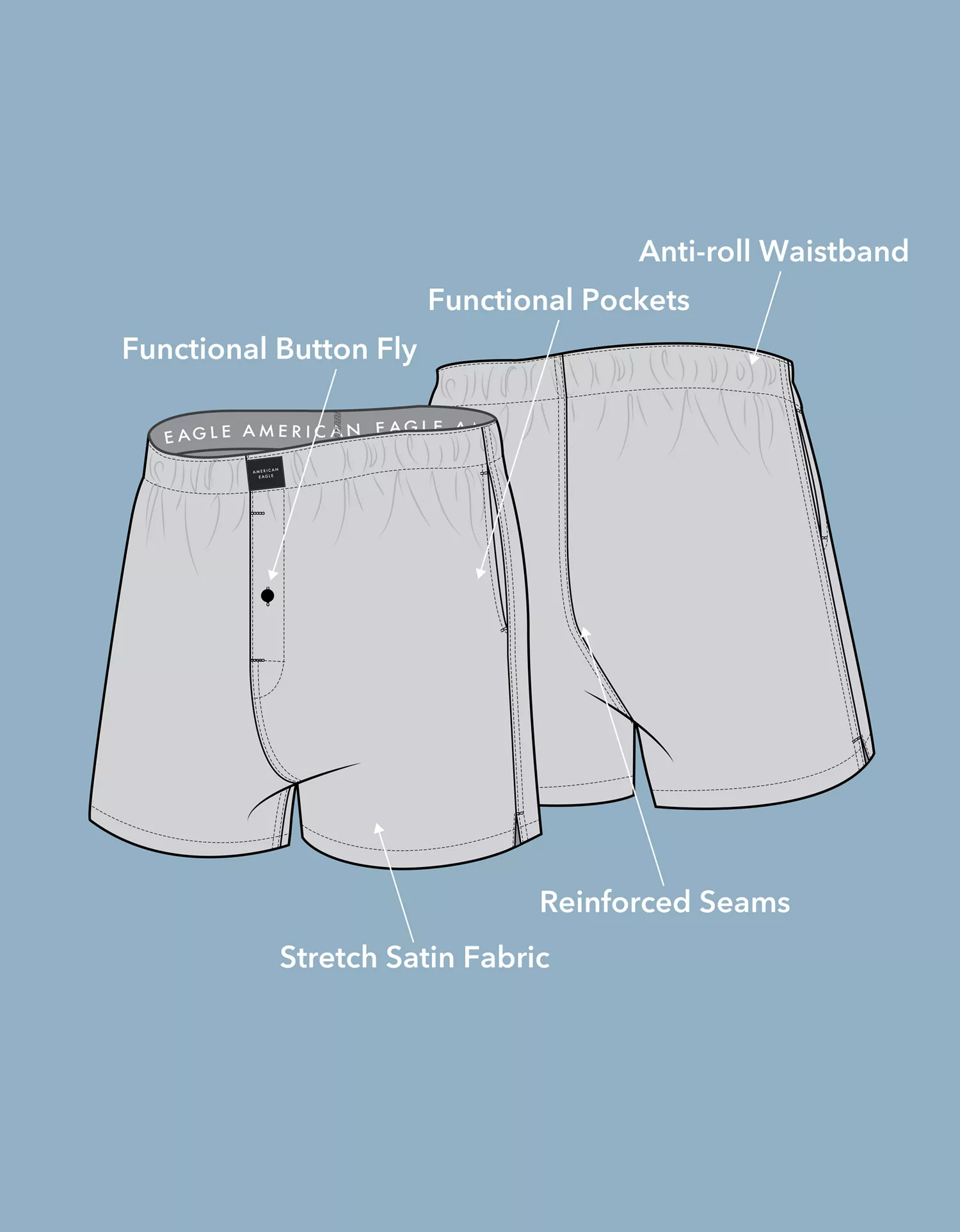 AEO Men's Money Satin Pocket Boxer Short - thumbnail 6