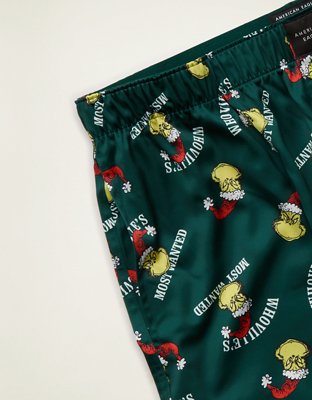 AEO Men's Grinch Satin Pocket Boxer Short