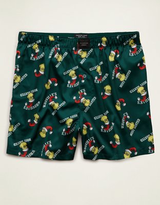AEO Men's Grinch Satin Pocket Boxer Short