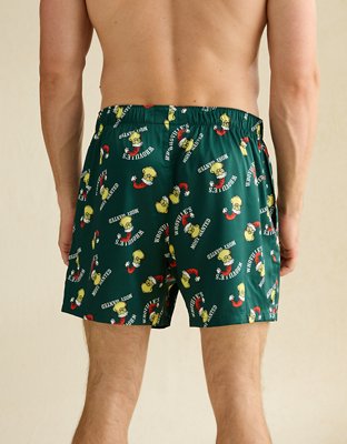 AEO Men's Grinch Satin Pocket Boxer Short