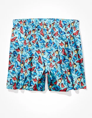 AEO Butterflies Satin Lounge Boxer Short