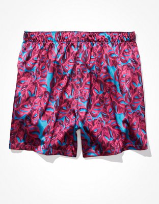 Мужские брюки American Eagle AEO Laser Palms Satin Pocket Boxer Short — фото 4