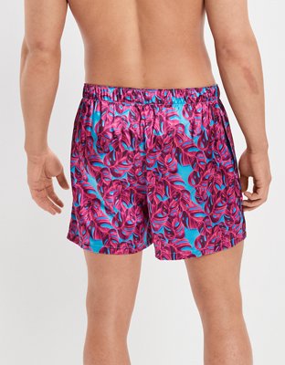 Мужские брюки American Eagle AEO Laser Palms Satin Pocket Boxer Short — фото 3