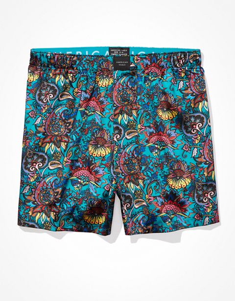 Мужские брюки American Eagle AEO Paisley Satin Pocket Boxer Short