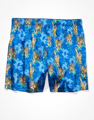 Мужские брюки American Eagle AEO Tiger Waves Satin Pocket Boxer Short — фото 3