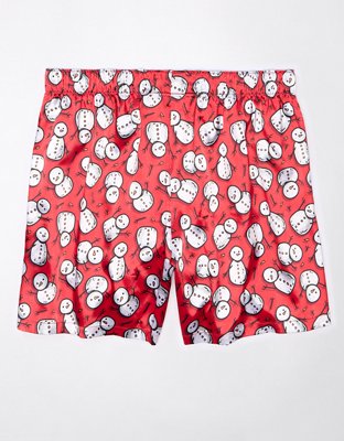 AEO Snowman Satin Pocket Boxer Short