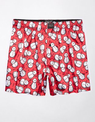 AEO Snowman Satin Pocket Boxer Short