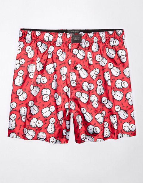 Мужские брюки American Eagle AEO Snowman Satin Pocket Boxer Short