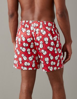 AEO Snowman Satin Pocket Boxer Short