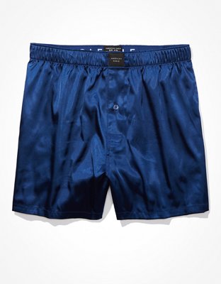 AEO Mens Solid Satin Pocket Boxer Short