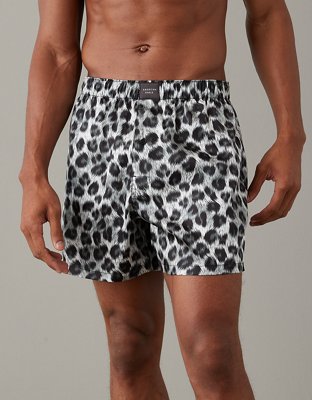 AEO Snow Leopard Satin Pocket Boxer Short