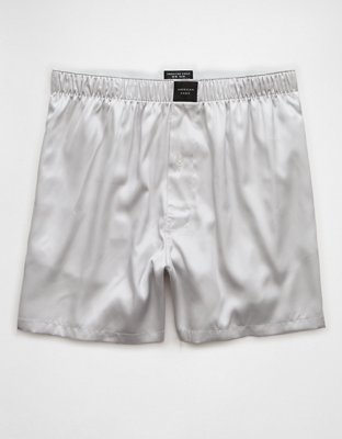 AEO Mens Solid Satin Pocket Boxer Short