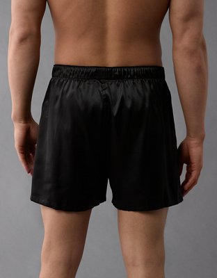 AEO Mens Solid Satin Pocket Boxer Short