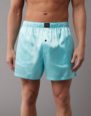 AEO Men's Solid Satin Pocket Boxer Short