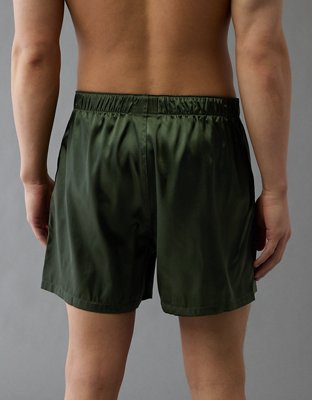 AEO Men's Solid Satin Pocket Boxer Short