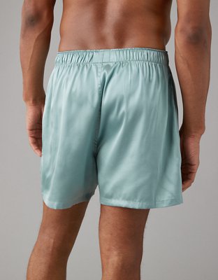 AEO Men's Solid Satin Pocket Boxer Short